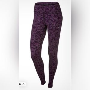 Nike Women’s Black and Purple Patterned Leggings - STARGLASS EPIC RUN TIGHT
